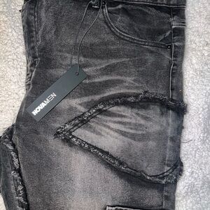 Fashion Nova Black Distressed Skinny Jeans
